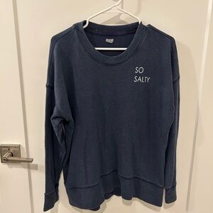Aerie Navy Blue Crewneck Sweater